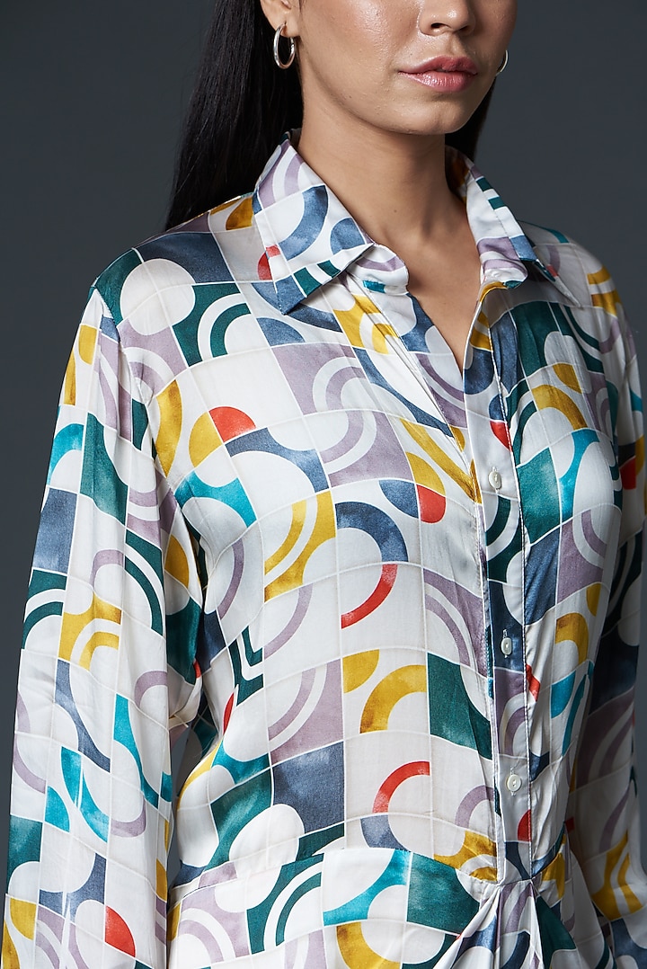Multi-Coloured Printed Draped Jumpsuit by Inca at Pernia's Pop Up Shop