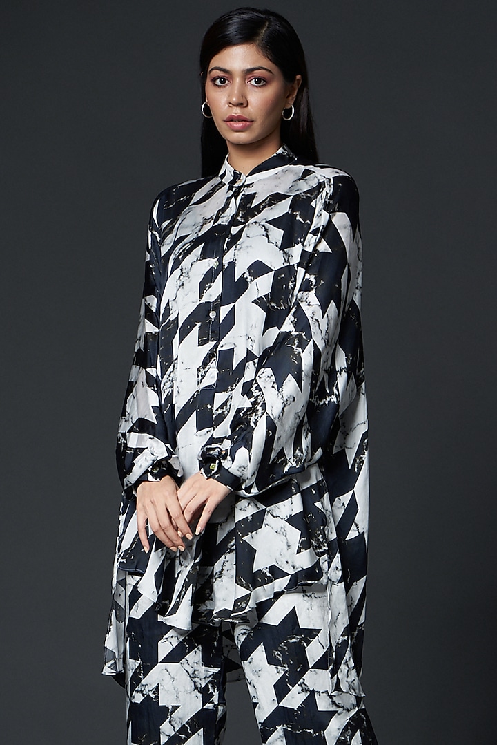 Black & White Pant Set With Print by Inca at Pernia's Pop Up Shop