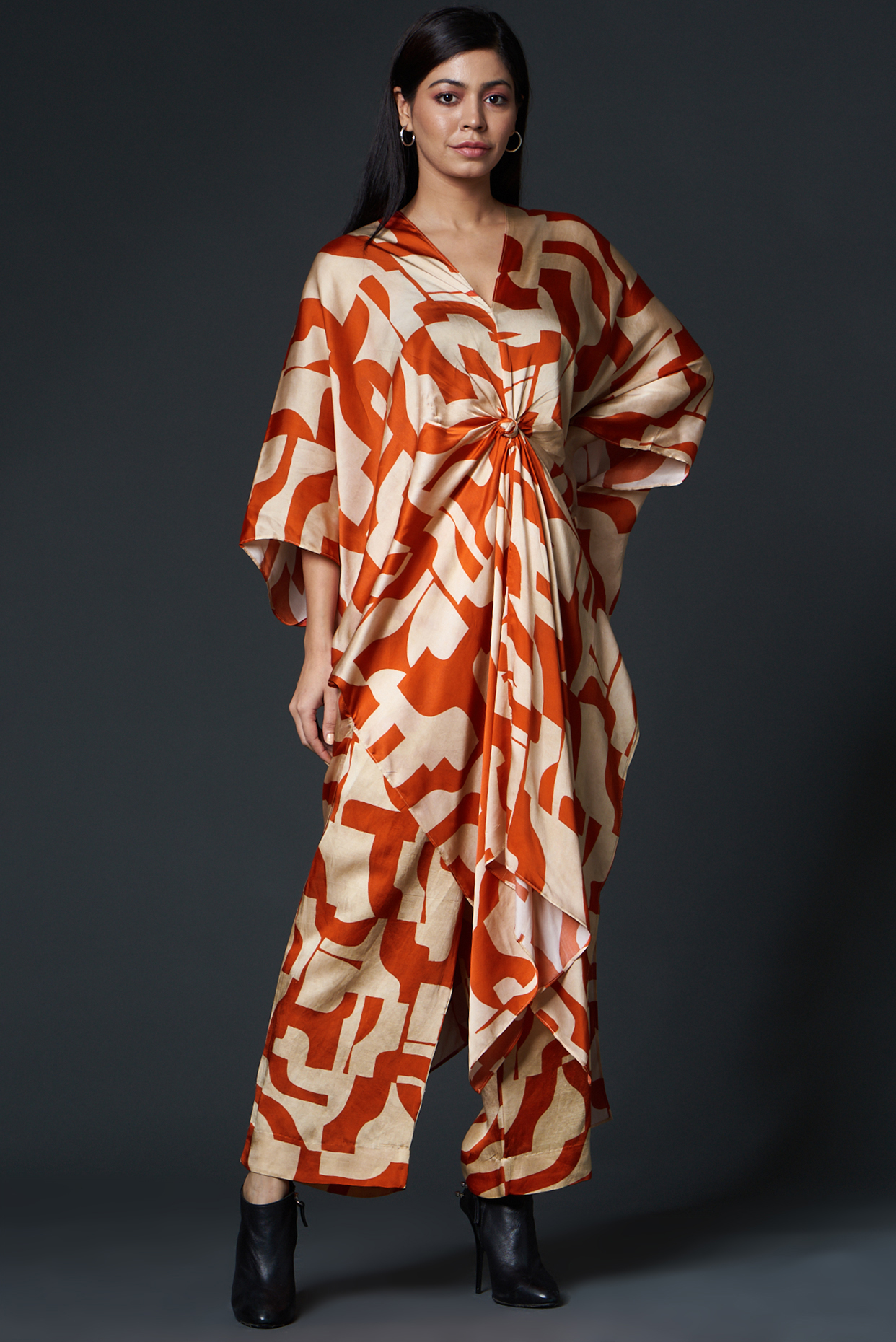 Orange Pant Set With Print by Inca at Pernia's Pop Up Shop