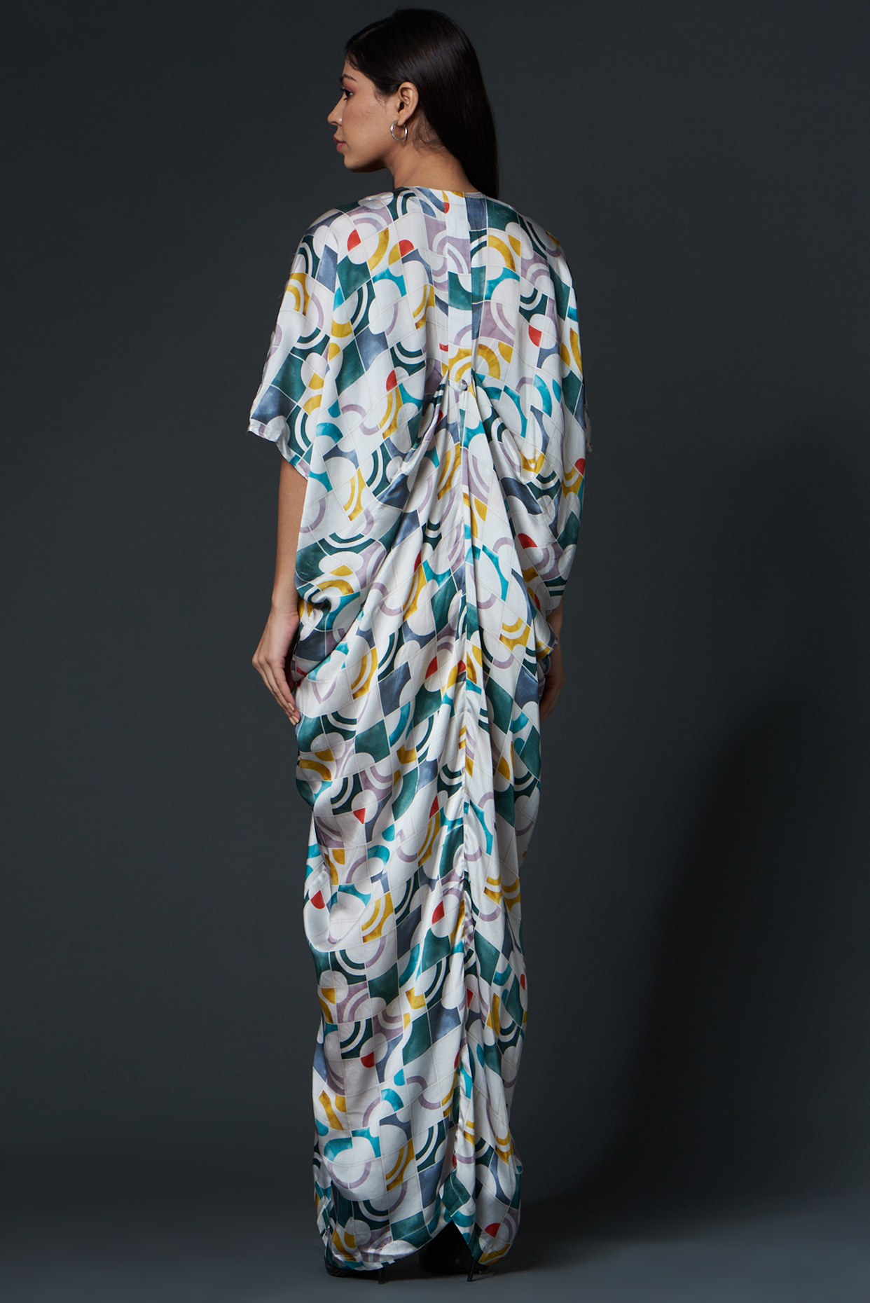 Multi-Coloured Draped Dress With Print Design by Inca at Pernia's Pop ...