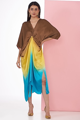 Kaftan Dress - Turquoise/ombre - Ladies