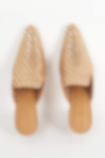 Beige Leather Heels by Inochhi