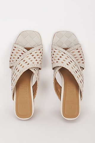 White Leather Heels by Inochhi