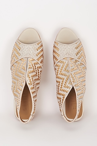Beige Leather Sandals by Inochhi
