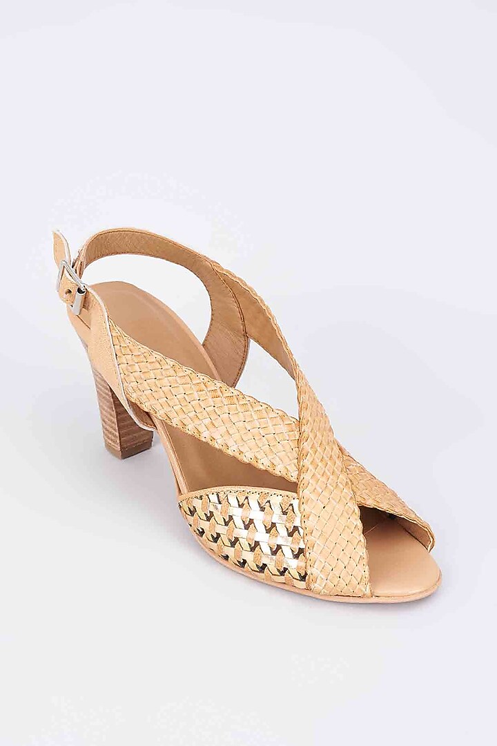 Nude Genuine Leather Handcrafted Heels by Inochhi at Pernia's Pop Up Shop