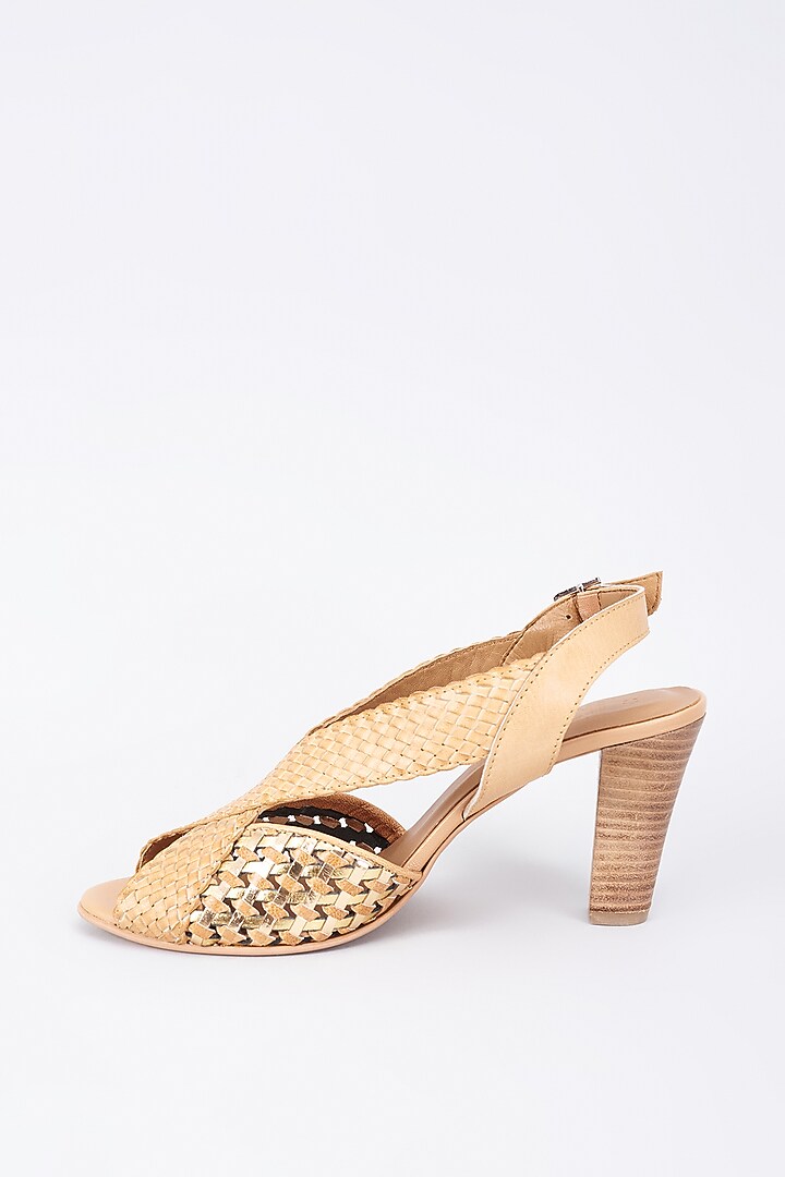 Nude Genuine Leather Handcrafted Heels by Inochhi at Pernia's Pop Up Shop
