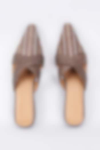 Brown Genuine Leather Handcrafted Mules by Inochhi