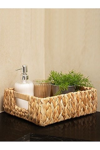 Natural Water Hyacinth Storage Tray by Indique