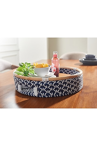 Blue Seagrass Serving Tray by Indique