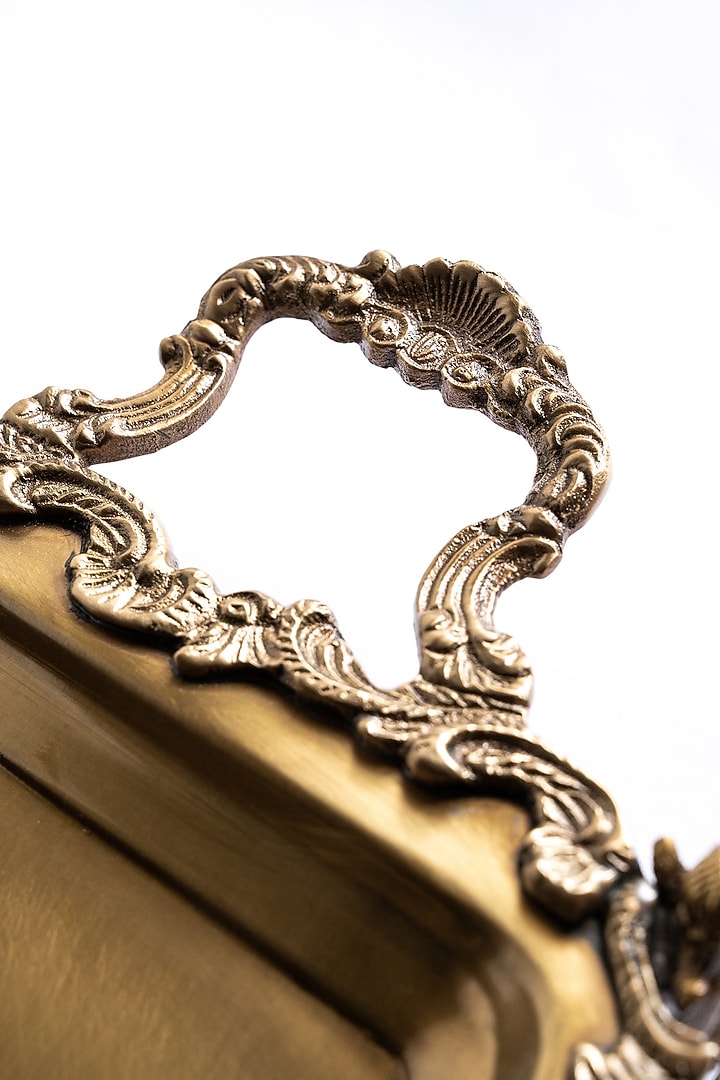 Golden Brass Serving Tray by Indique at Pernia's Pop Up Shop