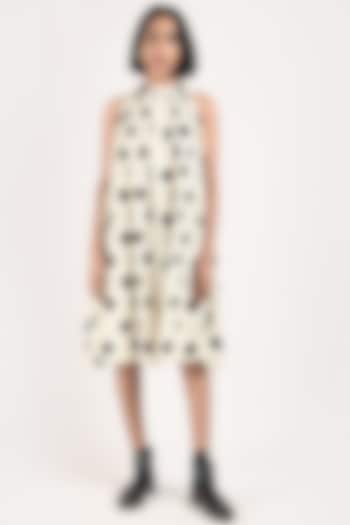 Ivory Printed Handcrafted Dress by Indigo Dreams
