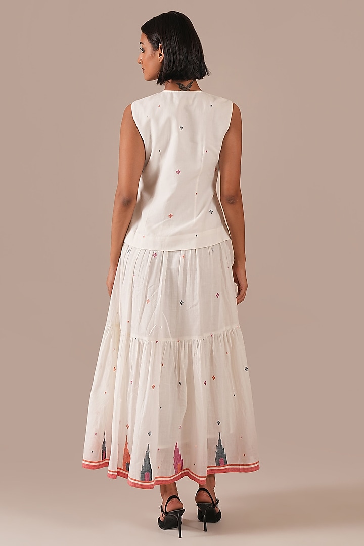 Ivory Cotton Double-Breasted Wrap Vacation Dress by Indigo Dreams at Pernia's Pop Up Shop