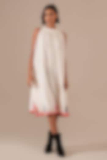 Ivory Cotton & Handwoven Halter Summer Dress by Indigo Dreams at Pernia's Pop Up Shop