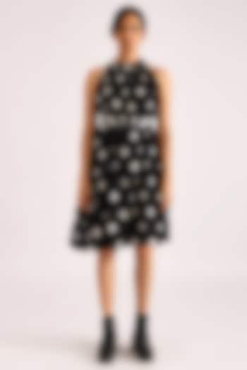 Black Polka Dot Printed Summer Dress by Indigo Dreams at Pernia's Pop Up Shop