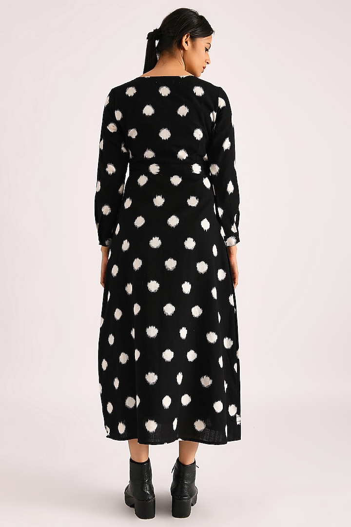 Black Printed Wrap Summer Dress by Indigo Dreams at Pernia's Pop Up Shop
