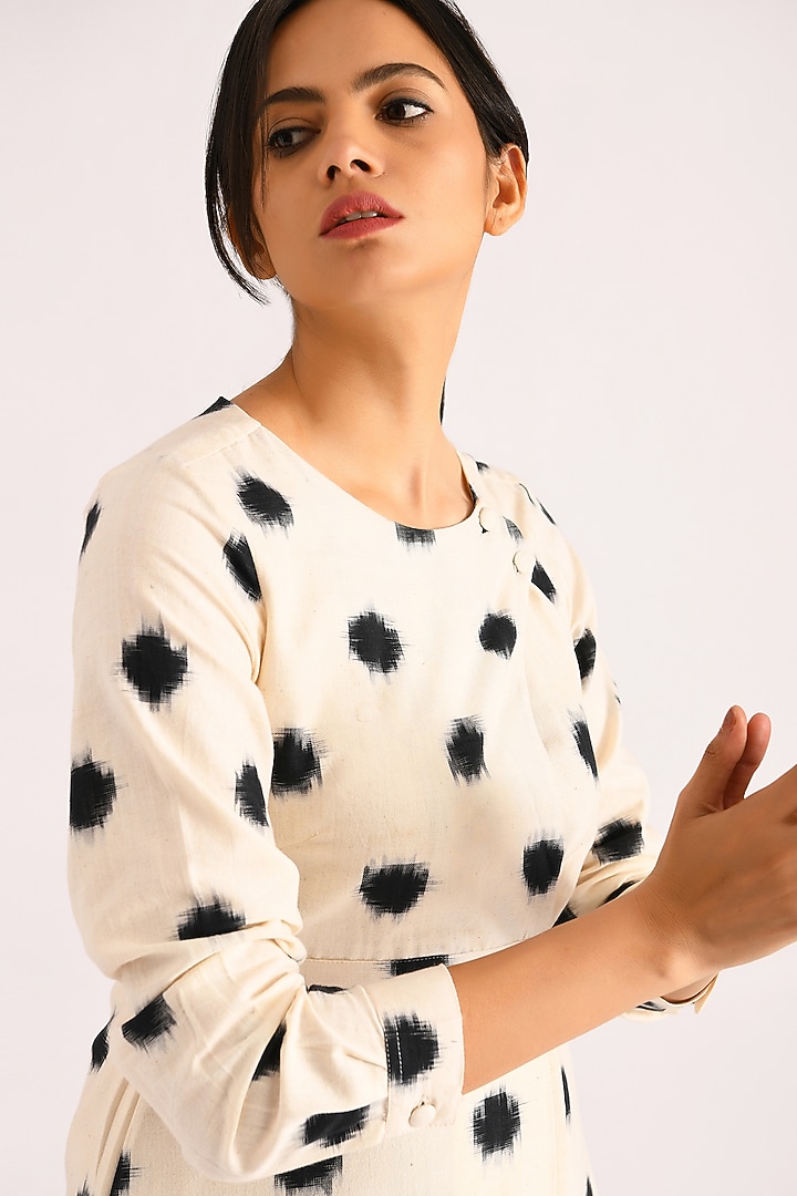 Ivory Printed Wrap Summer Dress by Indigo Dreams at Pernia's Pop Up Shop