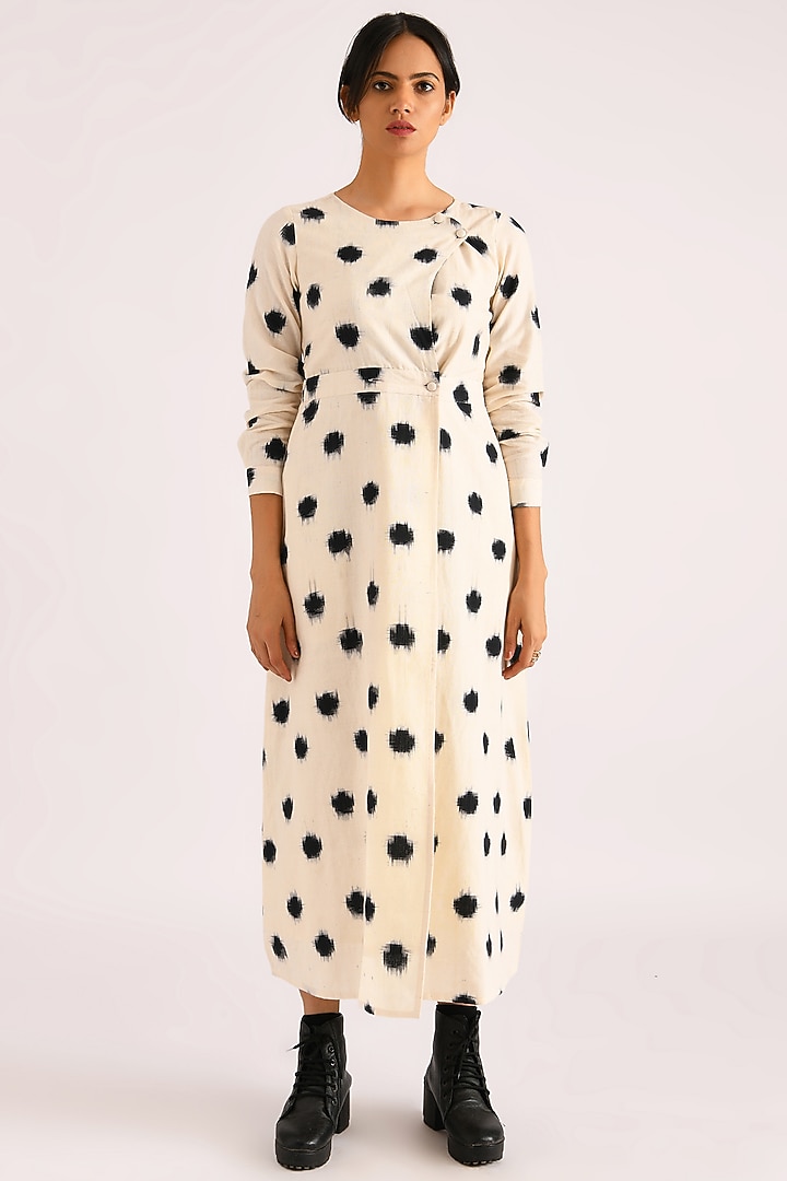 Ivory Printed Wrap Summer Dress by Indigo Dreams at Pernia's Pop Up Shop