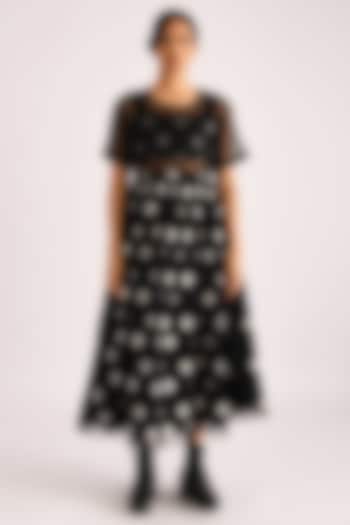 Black Summer Dress With Crop Top by Indigo Dreams at Pernia's Pop Up Shop