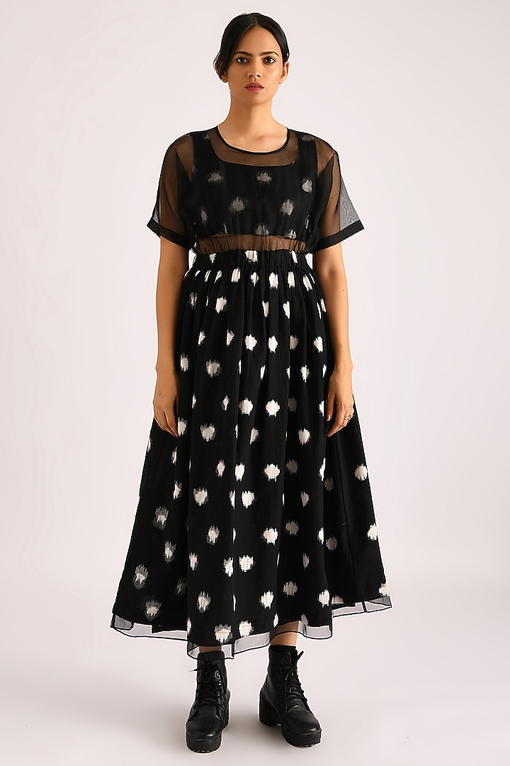 Black Summer Dress With Crop Top by Indigo Dreams at Pernia's Pop Up Shop