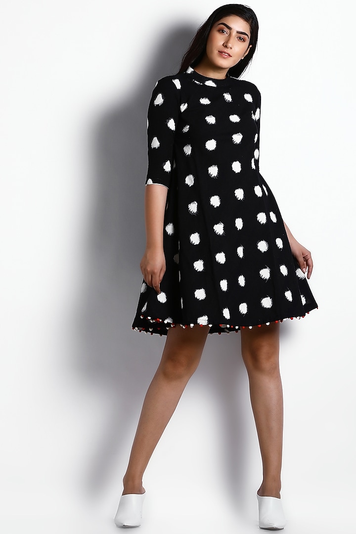 Black Polka Dotted Summer Dress by Indigo Dreams at Pernia's Pop Up Shop
