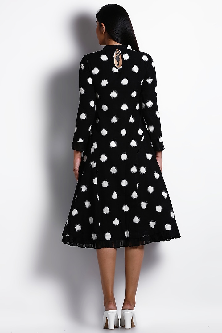 Black Polka Dot Printed Summer Dress by Indigo Dreams at Pernia's Pop Up Shop