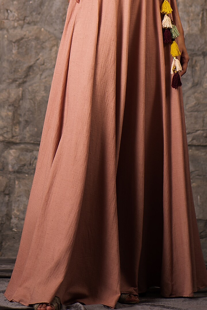 Blush Pink Cotton Rayon Lehenga Set by Inej at Pernia's Pop Up Shop