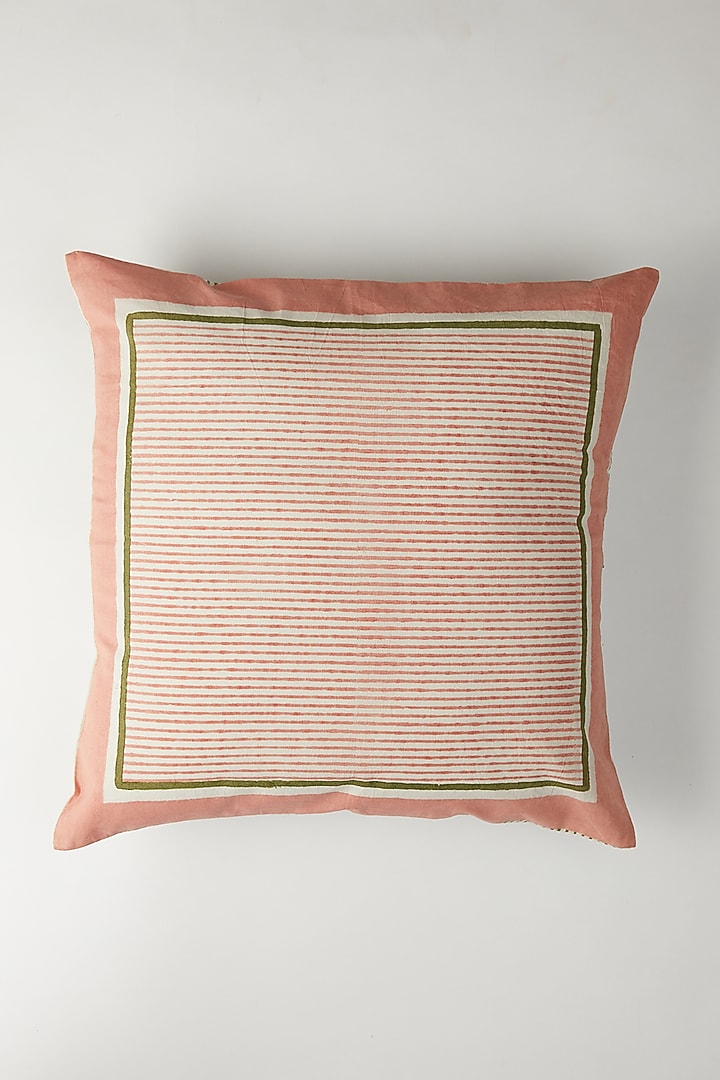 Pink & White Floral Printed Cushion Covers (Set of 2) by Inheritance India at Pernia's Pop Up Shop