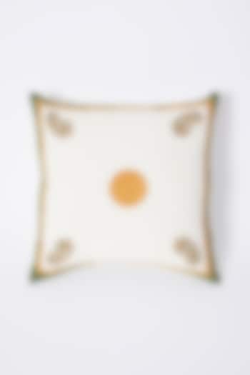Ivory Hand Block Printed Cushion Covers (Set of 2) by Inheritance India at Pernia's Pop Up Shop