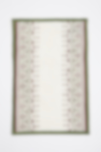 White Printed Table Mats (Set of 4) by Inheritance India at Pernia's Pop Up Shop