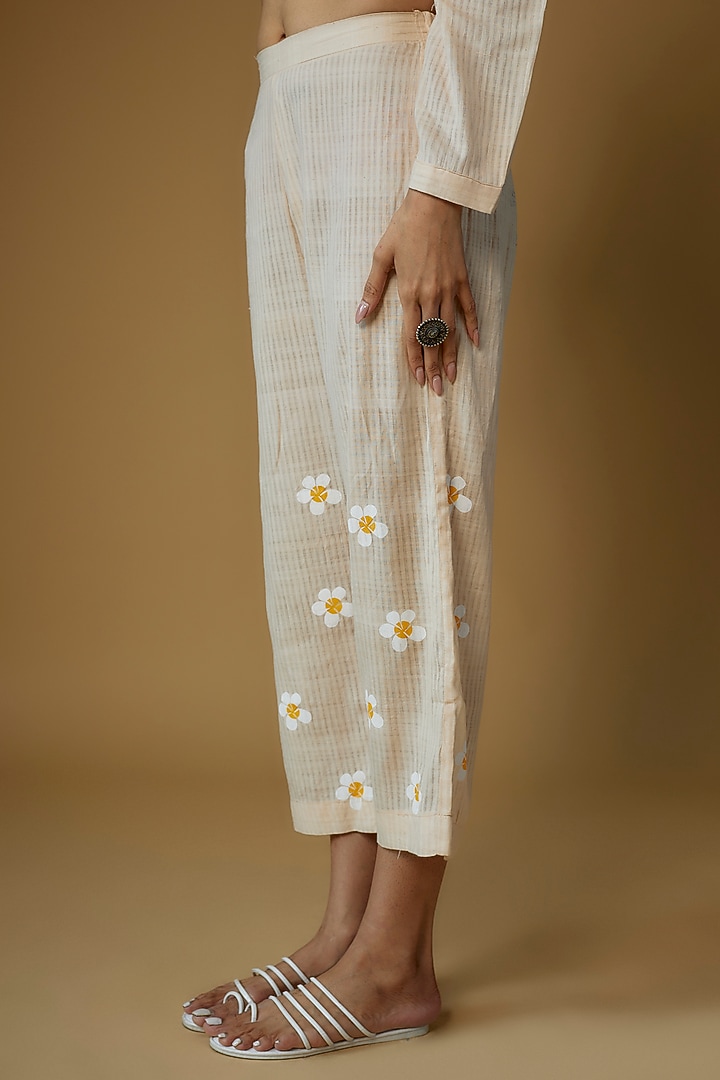 Beige Handspun Cotton Printed Co-Ord Set by INKPIKLE at Pernia's Pop Up Shop
