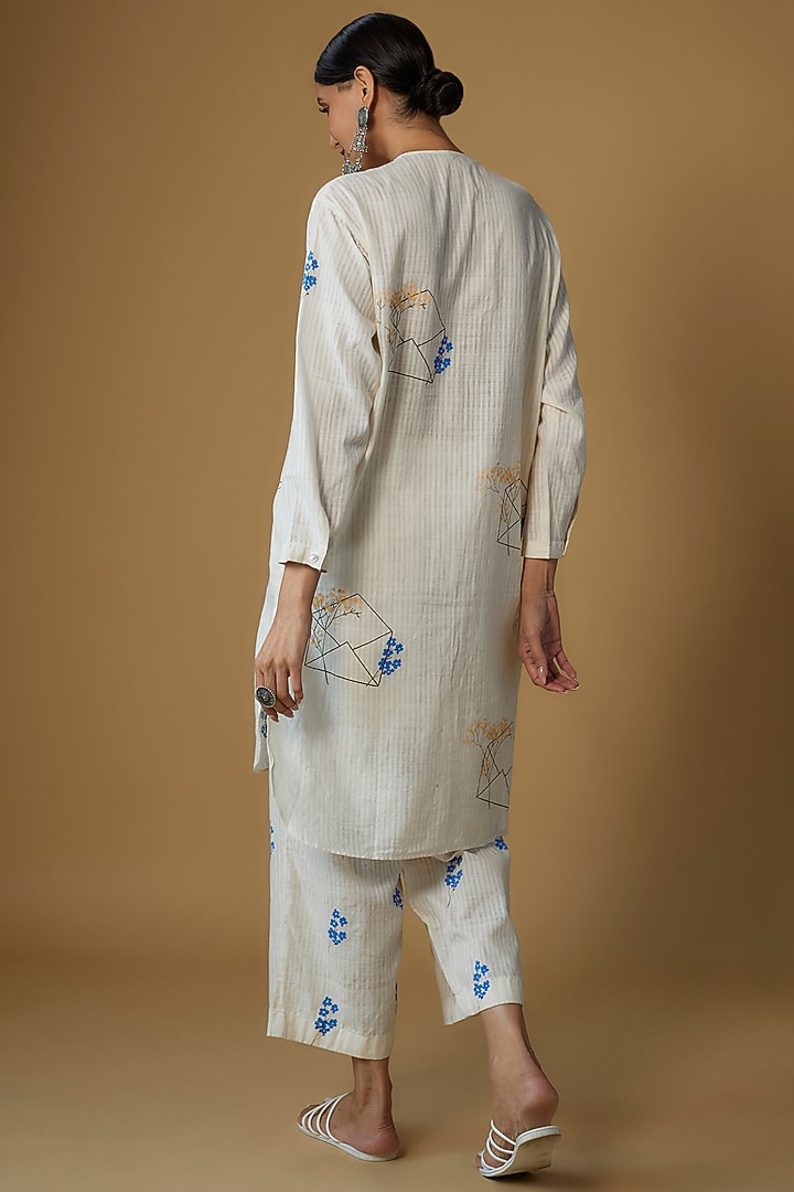 Beige Handspun Cotton Printed Co-Ord Set by INKPIKLE at Pernia's Pop Up Shop