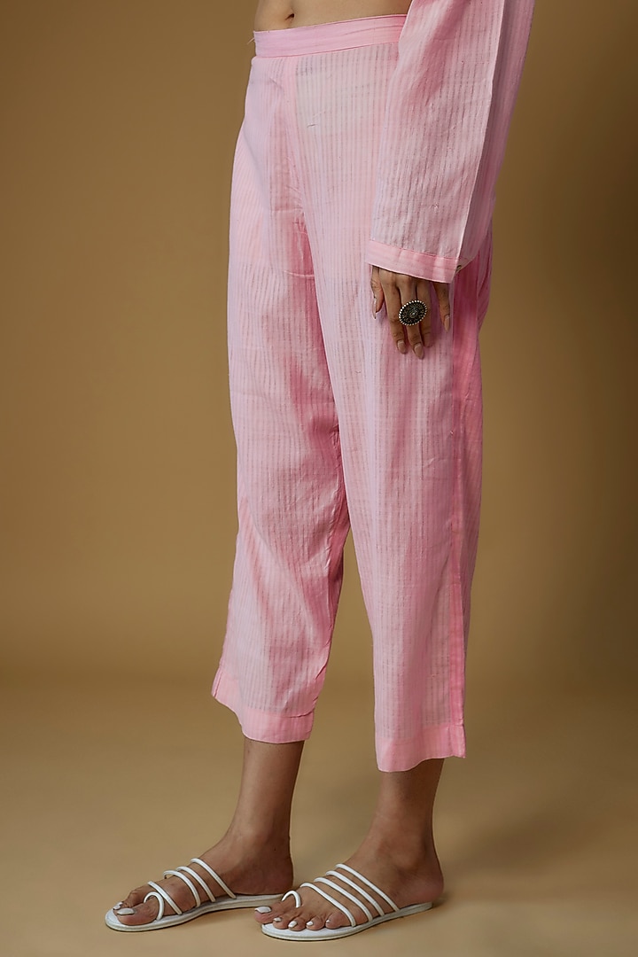 Pink Handspun Cotton Printed Co-Ord Set by INKPIKLE at Pernia's Pop Up Shop