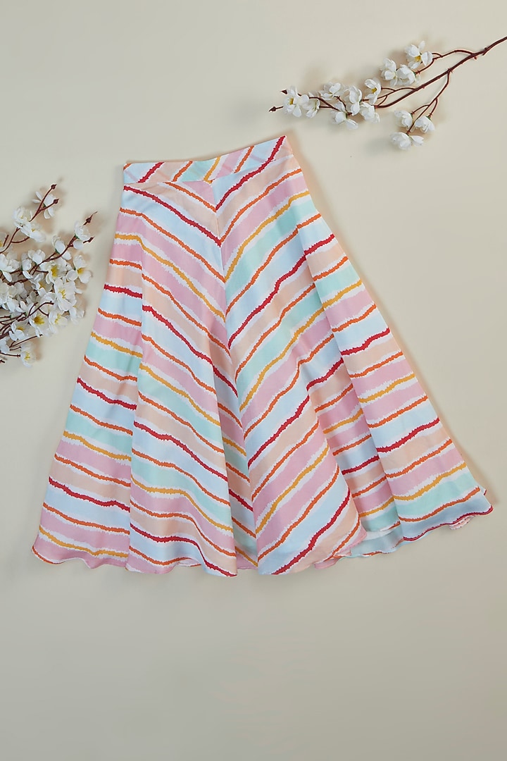 Multi-Colored Soft Silk Sharara Set For Girls by Inspired Needleworks at Pernia's Pop Up Shop