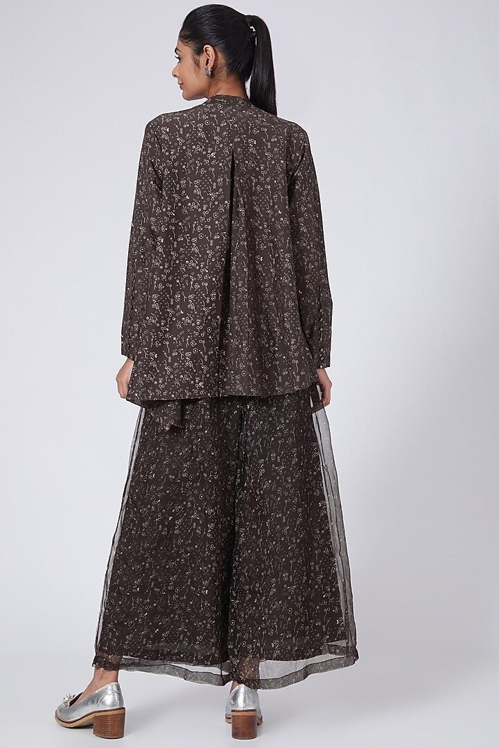 Maroonish Brown Printed Top by Integument at Pernia's Pop Up Shop
