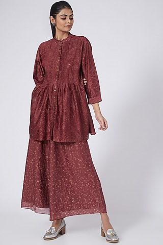Red Printed Tunic by Integument