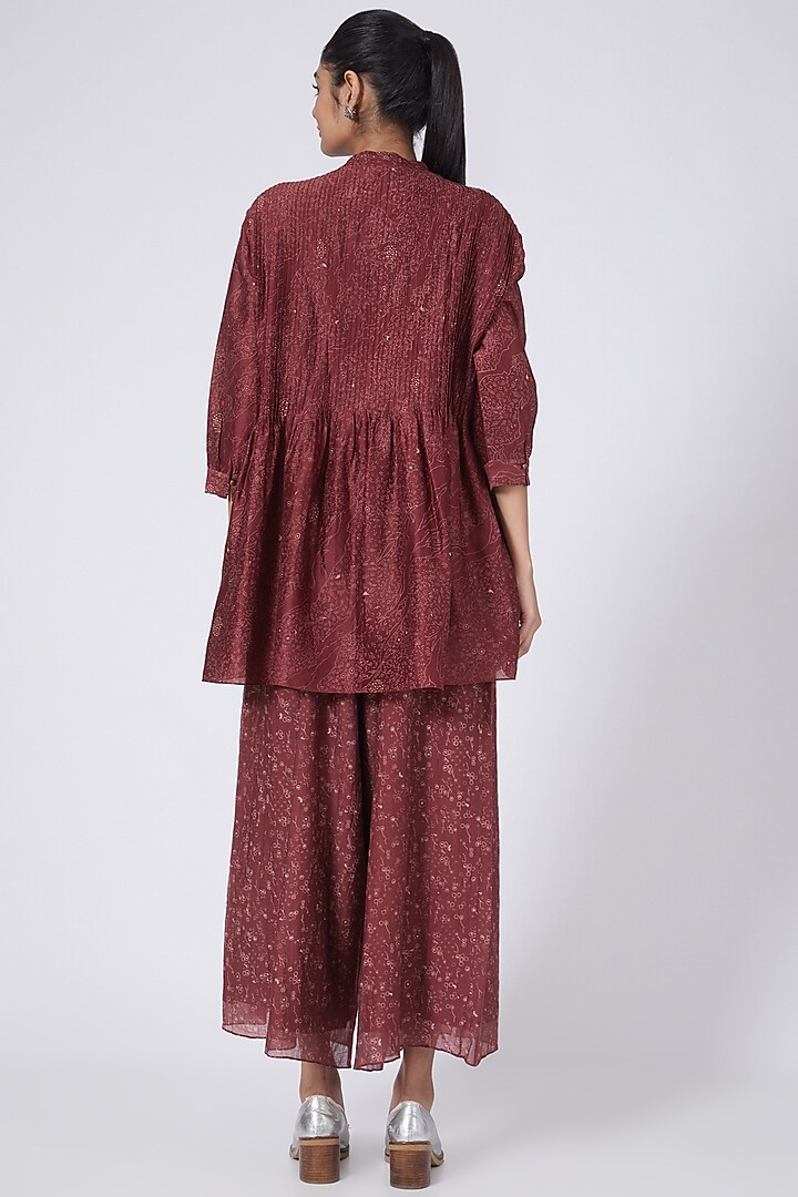 Red Printed Tunic by Integument at Pernia's Pop Up Shop