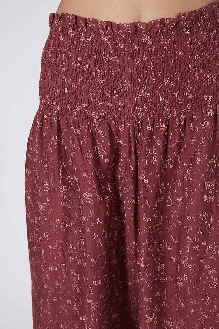 Red Printed Trousers by Integument at Pernia's Pop Up Shop
