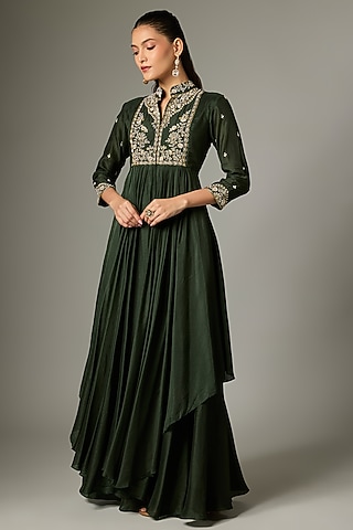 Shop Olive Green Lehenga Set for Women Online from India's Luxury Designers  2026