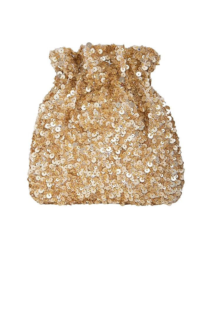 Gold Embroidered Potli Bag by Inayat at Pernia's Pop Up Shop