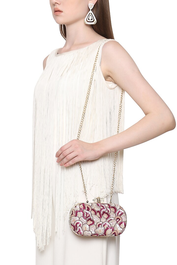 Multi-coloured sequins box clutch available only at Pernia's Pop Up Shop.
