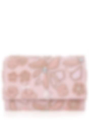 Inayat presents Powder pink sequins flower box clutch available only at Pernia's Pop Up Shop.