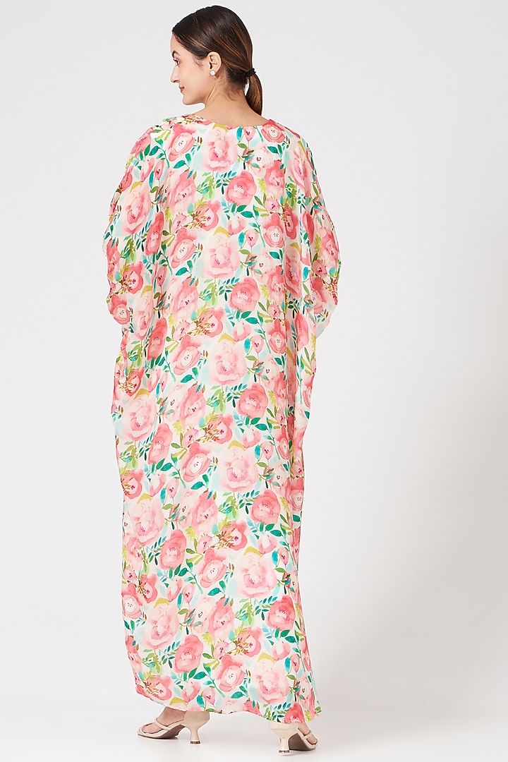 White Embroidered Maxi Vacation Dress by Islie by Priya Jain at Pernia's Pop Up Shop