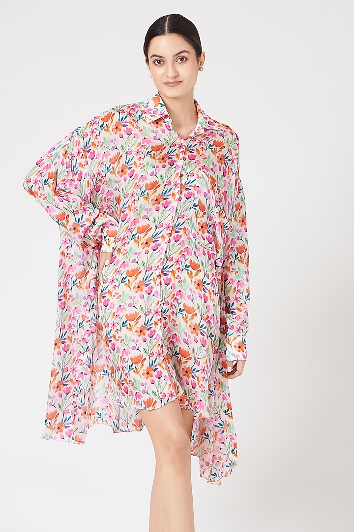 White Summer Silk Shirt by Islie by Priya Jain at Pernia's Pop Up Shop