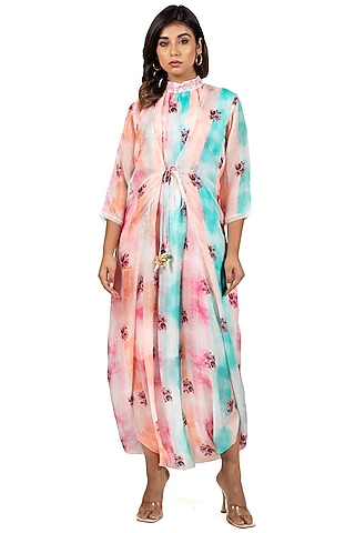 Multi-Colored Embellished Jumpsuit by Islie by Priya Jain