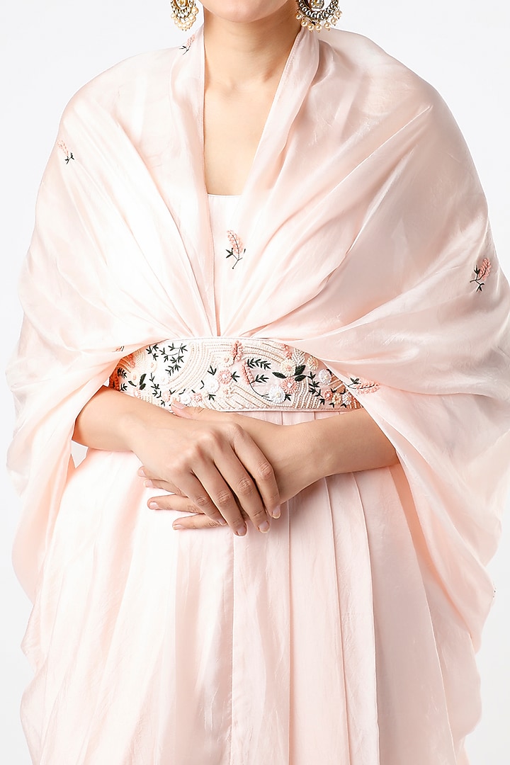 Blush Pink Summer Silk Dhoti Vacation Dress by Islie by Priya Jain at Pernia's Pop Up Shop