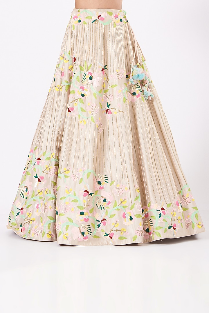 Beige Sequins Embellished Bridal Lehenga Set by Islie by Priya Jain at Pernia's Pop Up Shop