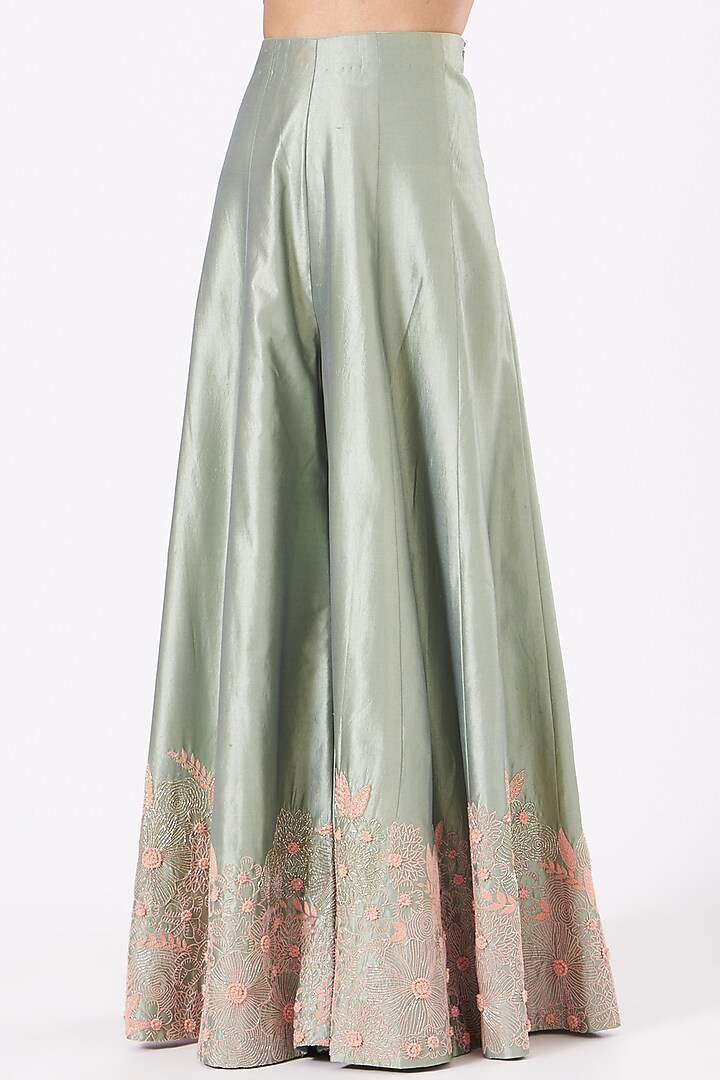 Mint Flared Palazzo Pant Set by Islie by Priya Jain at Pernia's Pop Up Shop