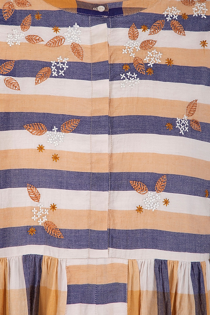 Ochre Embroidered Summer Shirt Dress by Irabira at Pernia's Pop Up Shop
