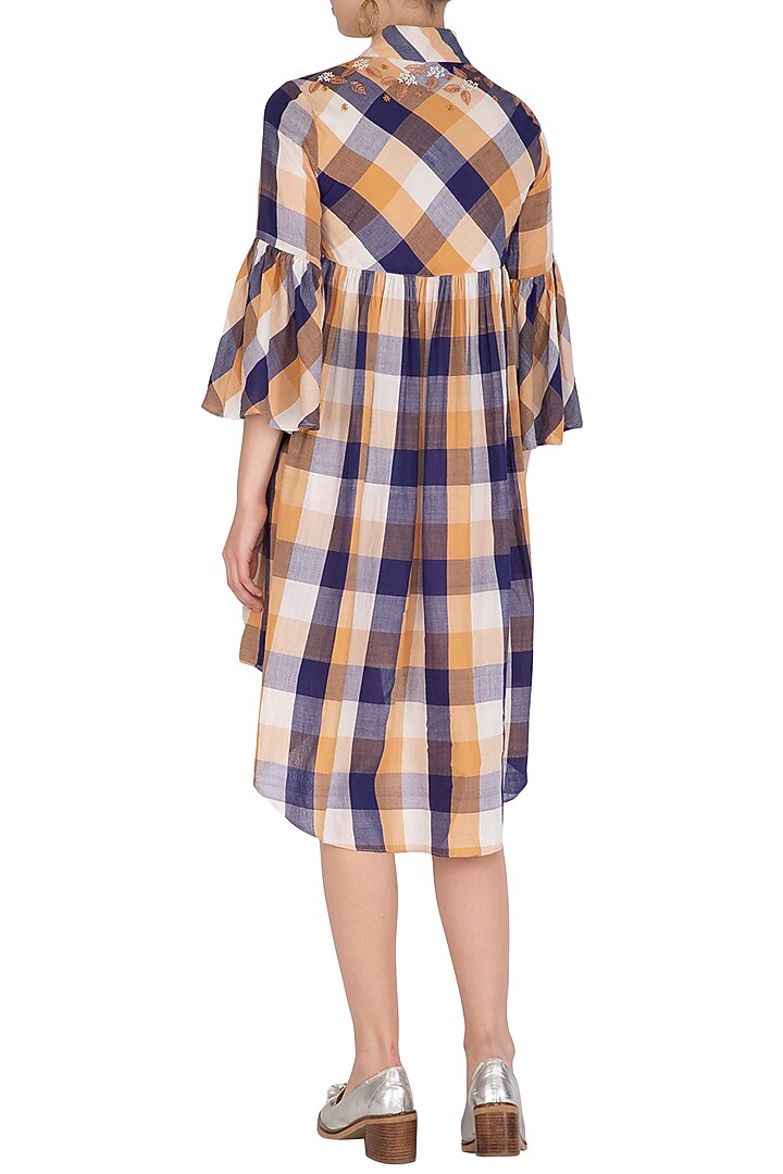 Ochre Embroidered Tunic by Irabira at Pernia's Pop Up Shop