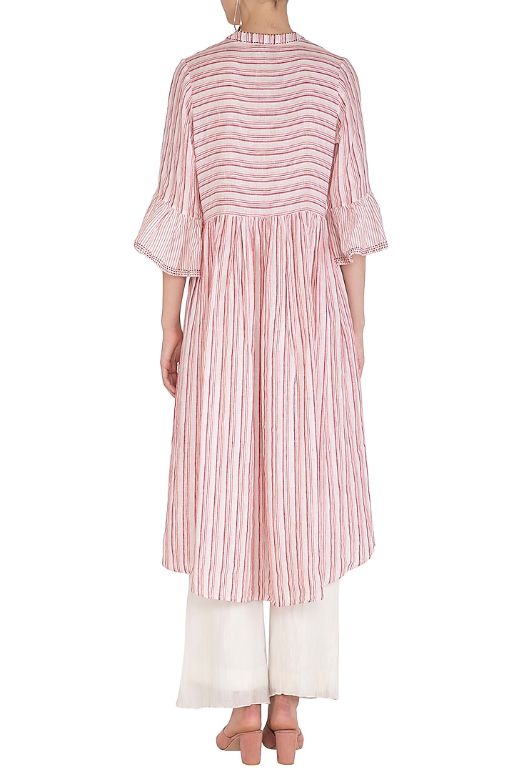 Red Long Line Shirt Dress by Irabira at Pernia's Pop Up Shop